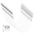 Lider de știucă DLT cu fluorocarbon pe carton
