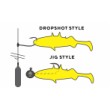 Pește Westin Stanley Stickleback Shadtail din silicon