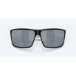 Costa Rincon, Shiny Black, Gray Silver Mirror 580P Sunglasses