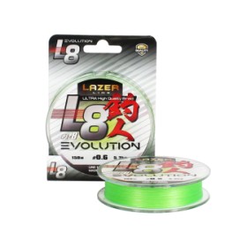 Πλεκτή ίνα Lazer PE L8 Evolution Φθοριούχο Πράσινο
